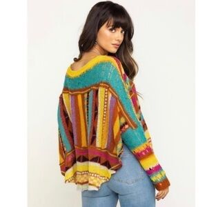 Free People December Skies Poncho Sweater Size Small Women
